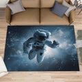 Astronauts Rugs for Bedroom, Outer Space Rug 6x8, Astronauts Dining Room Rugs Washable & Non Slip Large Carpet for Home Decor