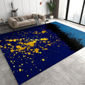 6x8 Rug Blue Black Gold Ink Texture Non-Slip Kids Rug, Abstract Vintage Watercolor Art Upholstery Rug with Non-Slip Backing for Kids Boys Girls Bedroom Living Room Dining Room Study