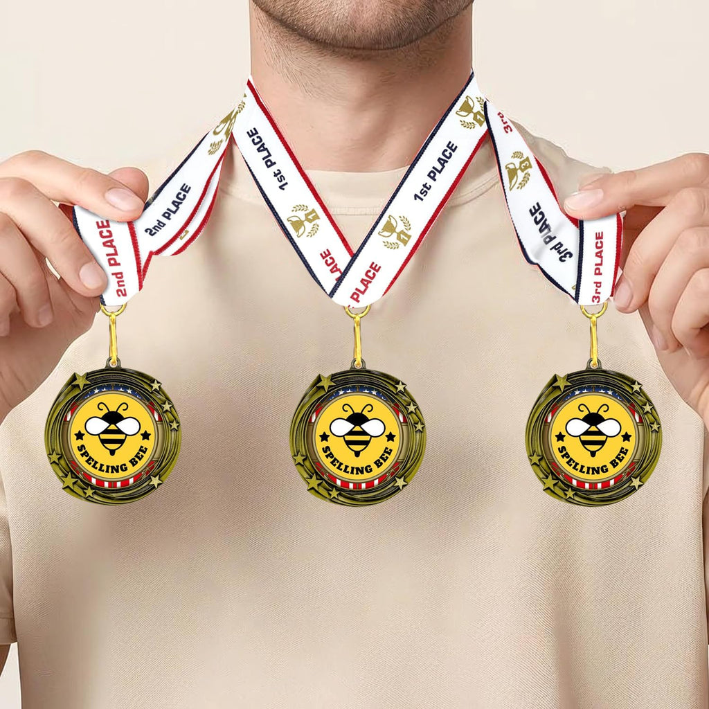 All Quality Stars Design Spelling Bee Medal - 1st, 2nd, 3rd Place