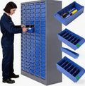 75 Drawer Parts Storage Cabinet, 26'X 9'X 36' ABS Drawer Nut and Bolt Organizer, Heavy Duty Hardware Storage Bolt Bin with Dividers and Labels for Garage Workshop Organization