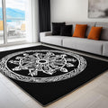 Rugs for Living Room 5x7 ft Area Rugs Golden Tree of Life Wolf Guitar Machine Washable Rug Soft Carpet Low Pile Non Slip Large Rugs for Bedroom Nursery Office Dining Room Home Deco