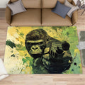 6x8 Gorilla Area Rug - Chimpanzee Large Rugs for Living Room, War Gorilla Carpet Area Rug for Girls Bedroom Kids Room Basement Office Classroom