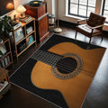 Guitar Rugs 6x8-6x9 Rug, Music Themed Living Room Rugs, Retro Guitar Bedroom Rug, Vintage Musical Carpet, Girls Boys Music Lover Home Decor & Gifts