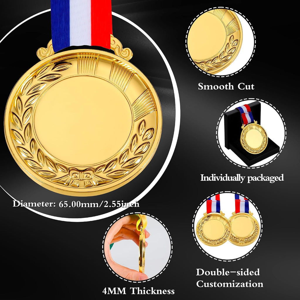 10PCS Custom Medals for Awards, Bulk Personalized Medals Design Your Own Award Medals, Wholesale Customized Family Outdoor Events School Awards for Sports Marathon Competitions Office Medals