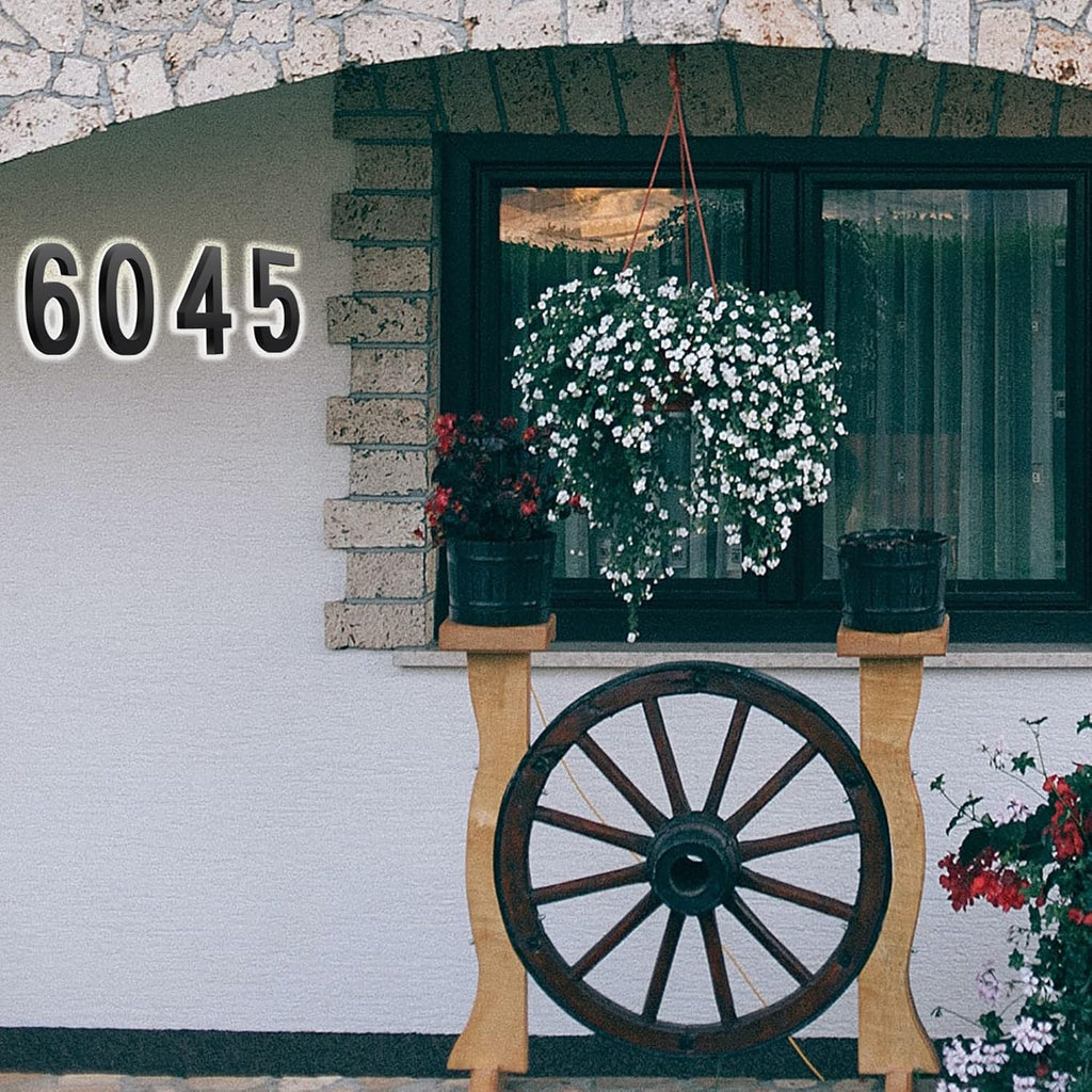 Backlit LED House Numbers Plaques, 14' Illuminated Address Sign House Number Sign For Outside, Lighted Up LED Address Plaque For House Garden Yard Street,K