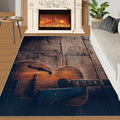 Cool Guitar Area Rug - Guitar Kids Rugs - Music Lover Rug for Bedroom, Indoor Machine Washable Carpet for Music Classroom Studio Band 6x8ft