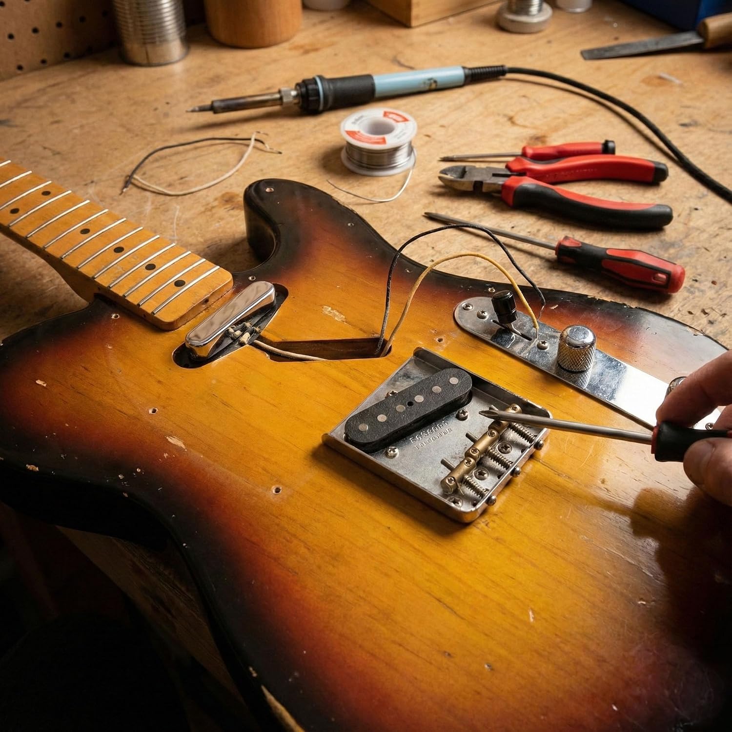Fender Original Telecaster Pickups Bundle with Instrument Cable