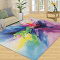 Abstract Rug 6x8-6x8 Rug, Oil Painting Area Rugs for Living Room Bedroom, Modern Colorful Smear Rugs, Fashion Washable Carpet, Art Carpet, Abstract Home Decor