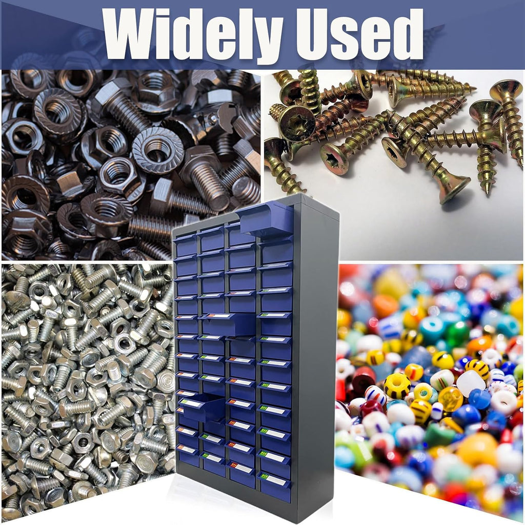 Parts Cabinet 48 Drawers Bolt and Nut Parts Storage Cabinet Storage Equipment Organization Shelves Hardware and Office Supplies