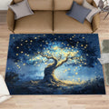 Tree of Life Rugs for Bedroom - 6x8 Area Rug - Starry Sky Tree Rugs for Living Room, Dreamy Starry Sky Rug, Non-Slip Washable Home Decor Carpet