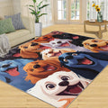 Cartoon Rugs for Bedroom, Dog Print Area Rug, Animal Prints Rugs for Living Room, 6x8 Washable Rug Non Slip & Low Pile, Indoor Carpet & Home Decor