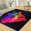 Guitar Rug, Music Rugs for Bedroom 6x8 Rug, Rock Guitar Area Rug, Rugs for Living Room, Non Slip Washable Carpet for Kids Room Home Decor