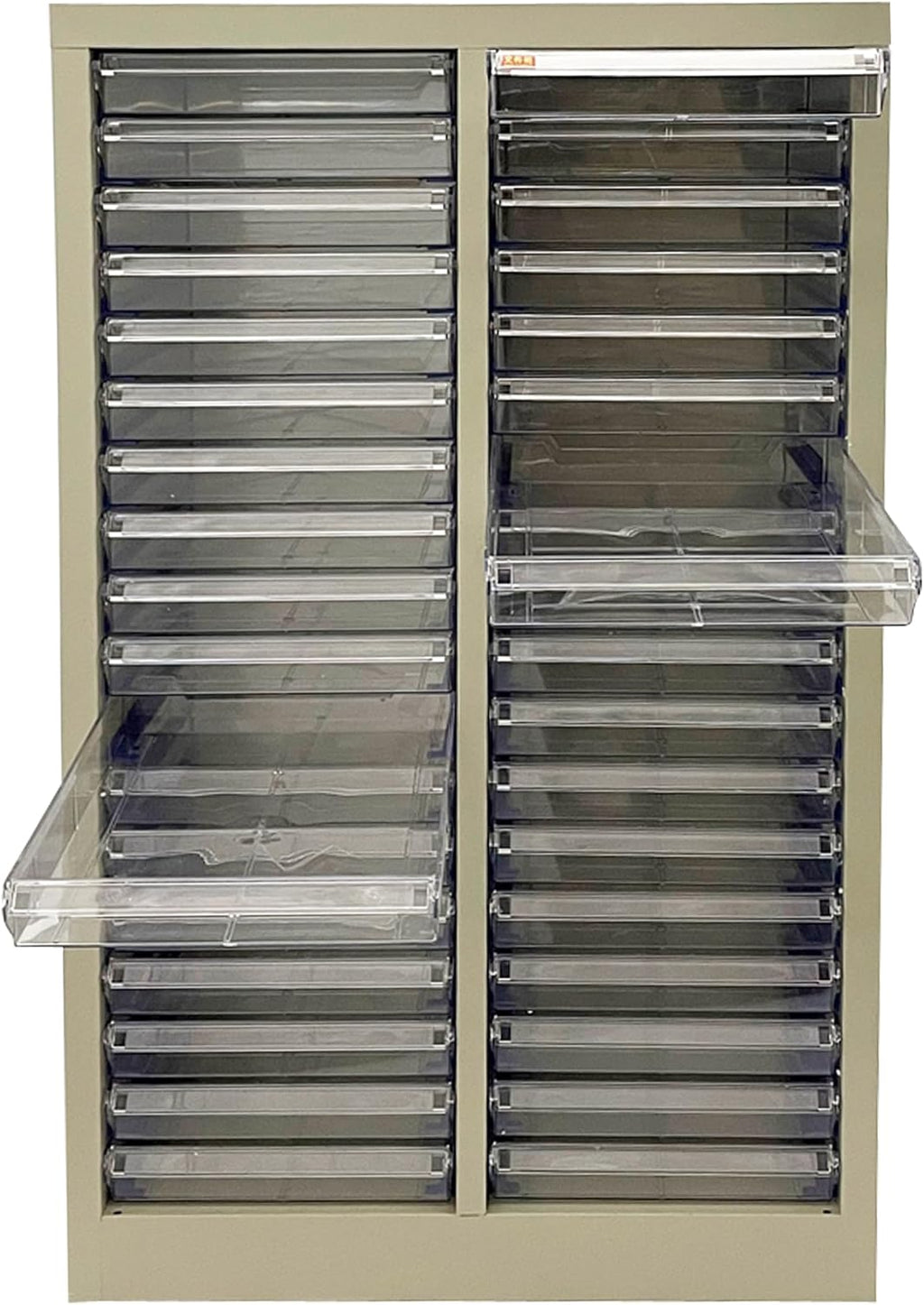 File Cabinet Parts Cabinet Plastic Drawer Storage with 36 Small Clear Transparent Drawers 12.8 * 9.25 * 1.57inch for Documents Makeup Salons Offices Legos Beads Lateral