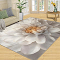 Dahlia Area Rug Large - 6x8 Rug, Floral Rugs for Living Room, White Flower Carpet, Modern Floral Washable Area Rugs for Bedroom, Aesthetic Carpet, Dahlia Home Decor