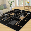 Medieval Geometric Area Rug, Modern Stylish Rugs for Living Room, Indoor Non-Slip Kids Rugs, Machine Washable Breathable Durable Carpet for Front Entrance Floor Decor,6 x 8ft