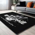 Washable Non-Slip Area Rug Resistant, Art Rock and Guitar Theme for of Living Room Bedroom Kids Room, Nursery, Office, Kitchen, Black 5 x 8 ft Carpet Pet & Child Friendly