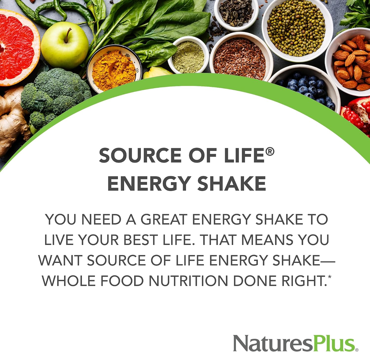 NaturesPlus Source of Life Energy Shake, Creamy Granola - 2.2 lbs, Pack of 2 - Provides 13g Complete Protein, Vitamins & Minerals - Non-GMO, Gluten Free, Vegetarian - 52 Total Servings