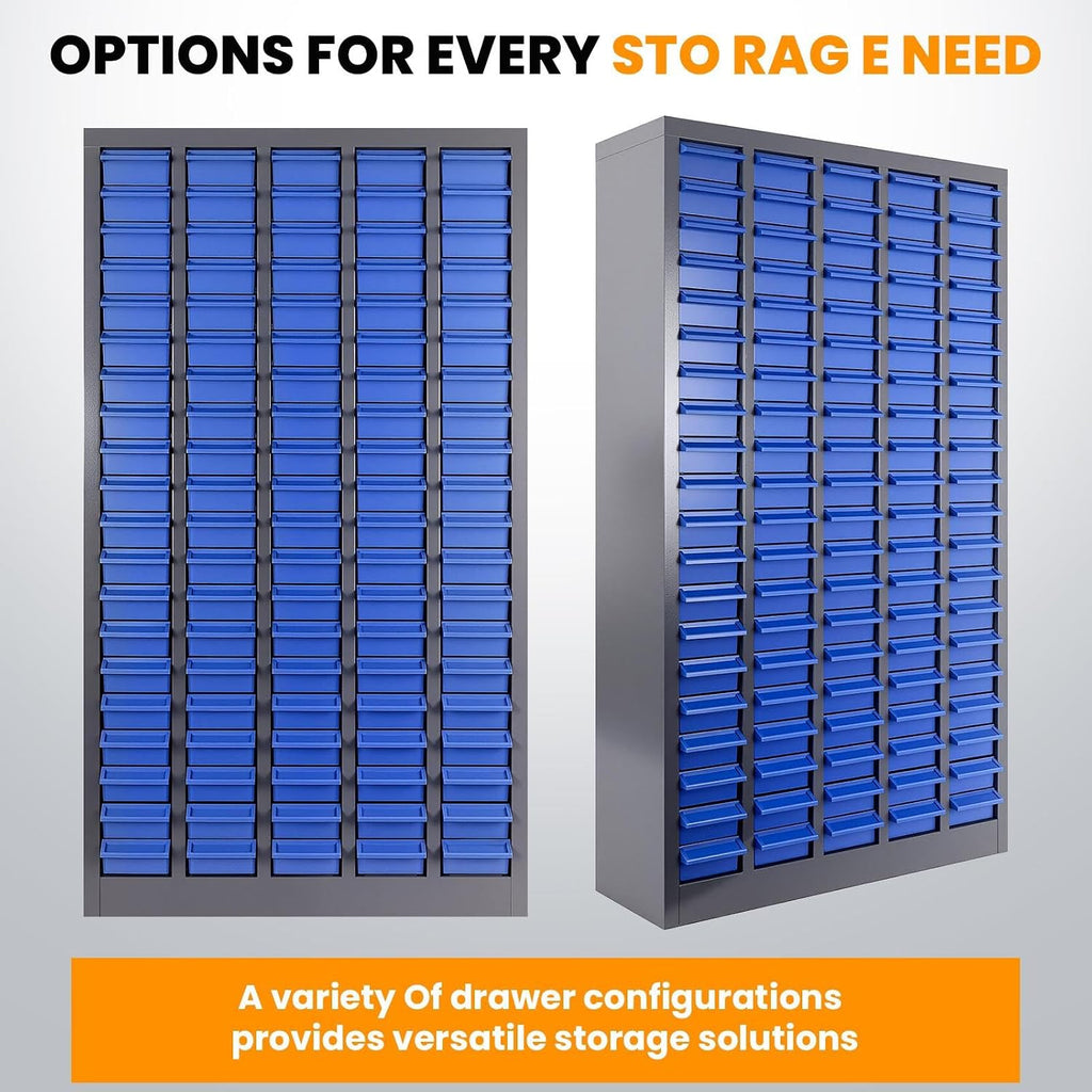 100-Drawer Tool Storage Cabinet, 25 * 8.66 * 46 Inches Drawer Storage with Rustproof Finish - Bolt Bin & Nuts and Bolts Organizers and Storage for Garage, Office,Craftsmen