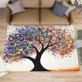 Colorful Dots Area Rug - Large Rug 6x8 - Tree of Life Rugs for Living Room - Soft & Non Slip & Washable Rugs for Bedroom, Art Abstract Carpets for Dining Room Lounge Girls Room