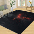 Cityscape Rug for Kids Room - 6x8 Large Rug, Natural Disaster Rugs for Bedroom Forest Night Scene Area Rugs for Living Room Home Decor Washable Rug