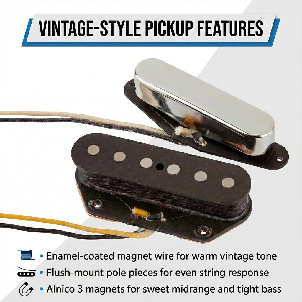 Fender Original Telecaster Pickups Bundle with Instrument Cable