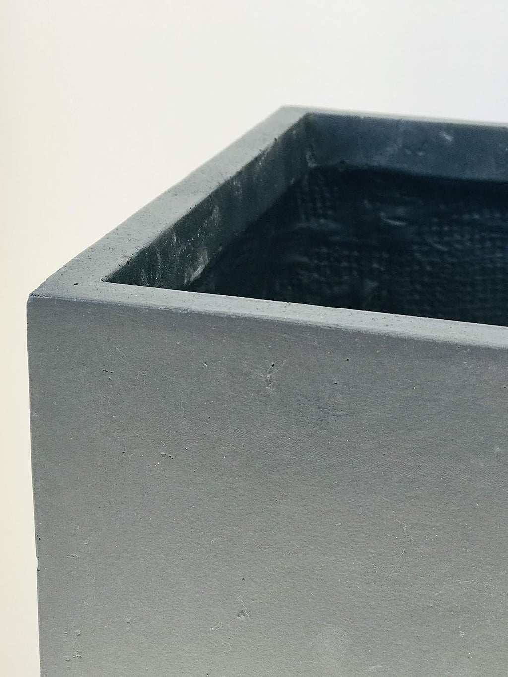 Kante 27.6' H Tall Rectangular Concrete Planter, Modern Square Diameter Plant Pot with Drainage Hole and Rubber Plug for Indoor Outdoor Home Patio Garden, Charcoal