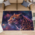 Cheetah Rug 6x8, Starry Sky Rugs for Living Room, Animal Rugs for Bedroom, Non Slip Washable Area Rug, Low Pile Carpet for Hardwood Floors