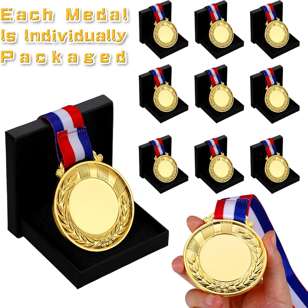 10PCS Custom Medals for Awards, Bulk Personalized Medals Design Your Own Award Medals, Wholesale Customized Family Outdoor Events School Awards for Sports Marathon Competitions Office Medals
