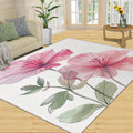 Area Rug 6x8ft, Simple Painting Flowers Rugs for Living Room, Exquisite Art Home Bedroom Rugs, Ultra Soft Non-Slip Short Pile Carpet for Kids Room Under Kitchen Table Office Bedside