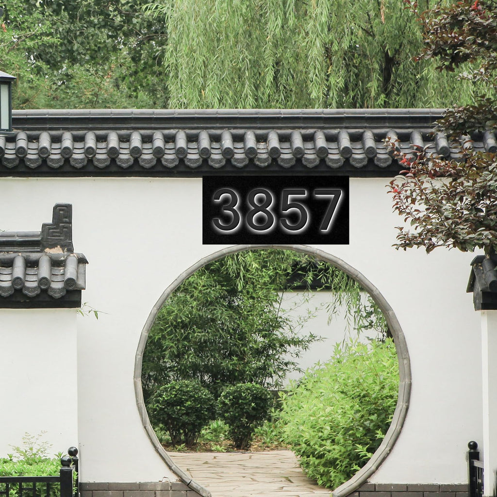 Backlit LED Illuminated Address Number Sign, Stainless Steel Hand-Polished For House Address Signs, Waterproof Modern Lighted House Numbers For Outside,18 Inch/450mm,6