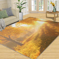 Autumn Forest Area Rug Large - 6x8 Rug, Fall Leaves Rugs for Living Room, Fall Carpet, Maple Leaves Washable Area Rugs for Bedroom, Natural Scenery Carpet, Forest Home Decor