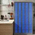 100 Drawers Parts Cabinet, Alloy Steel Tool Storage with Dividers, Nut and Bolt Organizer 25.8''L× 8.66''W×46''H, 44.5lbs Capacity for Tool Harware and Workshop, Blue