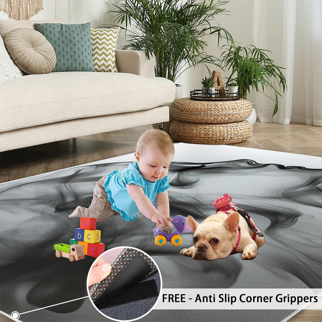 6x8 Abstract Woman Classroom Rugs - Line Art Playroom Rug, Simple Carpet Area Rug for Girls Bedroom Kids Room Basement Office Classroom