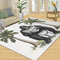 Gorillas Rug - 6x8 Rugs for Bedroom, Funny Gorillas Area Rug, Chimpanzee Washable Rugs for Living Room, Non Slip Animal Indoor Carpet - Home Decor, Tropical Wildlife Gifts for Kids