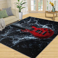 Guitar Rug 6x9, Guitar Rugs for Bedroom, Music Rugs for Living Room, Washable Area Rug for Boys Girls Room, Non Slip & Low Pile Carpet