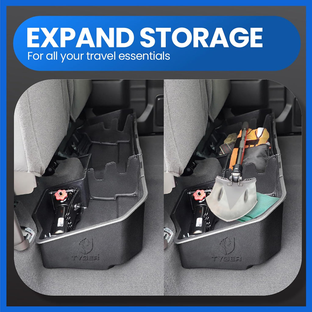 Tyger Auto Underseat Storage Box for 2019-2024 Chevy Silverado 1500/GMC Sierra 1500; 2020-2024 2500 3500 | Double Cab & Crew Cab | TG-CB5C2278