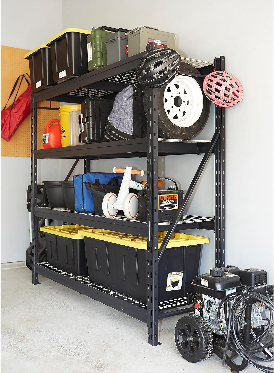 Ironton 4-Tier Industrial Steel Shelving Unit, 8,000-Pound Load Capacity, Garage Storage Rack, 77' W x 24' D x 72' H