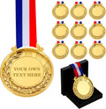 10PCS Custom Medals for Awards, Bulk Personalized Medals Design Your Own Award Medals, Wholesale Customized Family Outdoor Events School Awards for Sports Marathon Competitions Office Medals