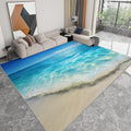 Washable Non-Slip Area Rug 5 x 7 ft, Ocean Beach Sunlight Print Washable Rugs for Living Room - Soft Nature Photography Low Pile Carpet for Bedroom Bedside Dining Room Nursery