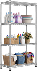 Heavy Duty Wire Shelving Unit 4-Tier Adjustable Metal Storage Rack Steel Shelves Metal Wire Shelf for Pantry Laundry Room Closet Garage Kitchen 2200 lbs Capacity 13.8'D x 30'W x 59'H