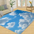 White Clouds Rug 6x8-6x8 Rug, Blue Sky Area Rugs for Bedroom, Clouds Rugs for Living Room, Landscape Carpet, Washable Carpet, Blue Sky Home Decor & Gifts