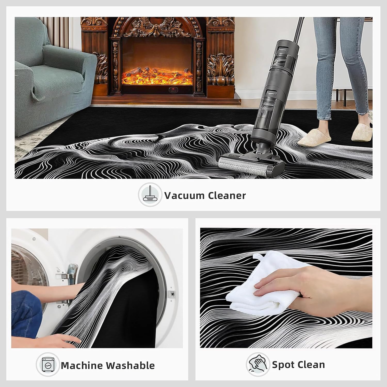 6x8 Abstract Woman Classroom Rugs - Line Art Playroom Rug, Minimalism Carpet Area Rug for Girls Bedroom Kids Room Basement Office Classroom
