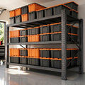 67' W Garage Shelving Heavy Duty, 6000LBS Metal Storage Shelves with Anti-Fall Rails, 3-Tier Adjustable Storage Rack, Industrial Garage Storage Shelf for Warehouse, Basement, Workshop