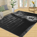 Guitar Rug, Music Rugs for Bedroom 6x9 Rug, Vintage Guitar Area Rug, Rugs for Living Room, Non Slip Washable Carpet for Kids Room Home Decor