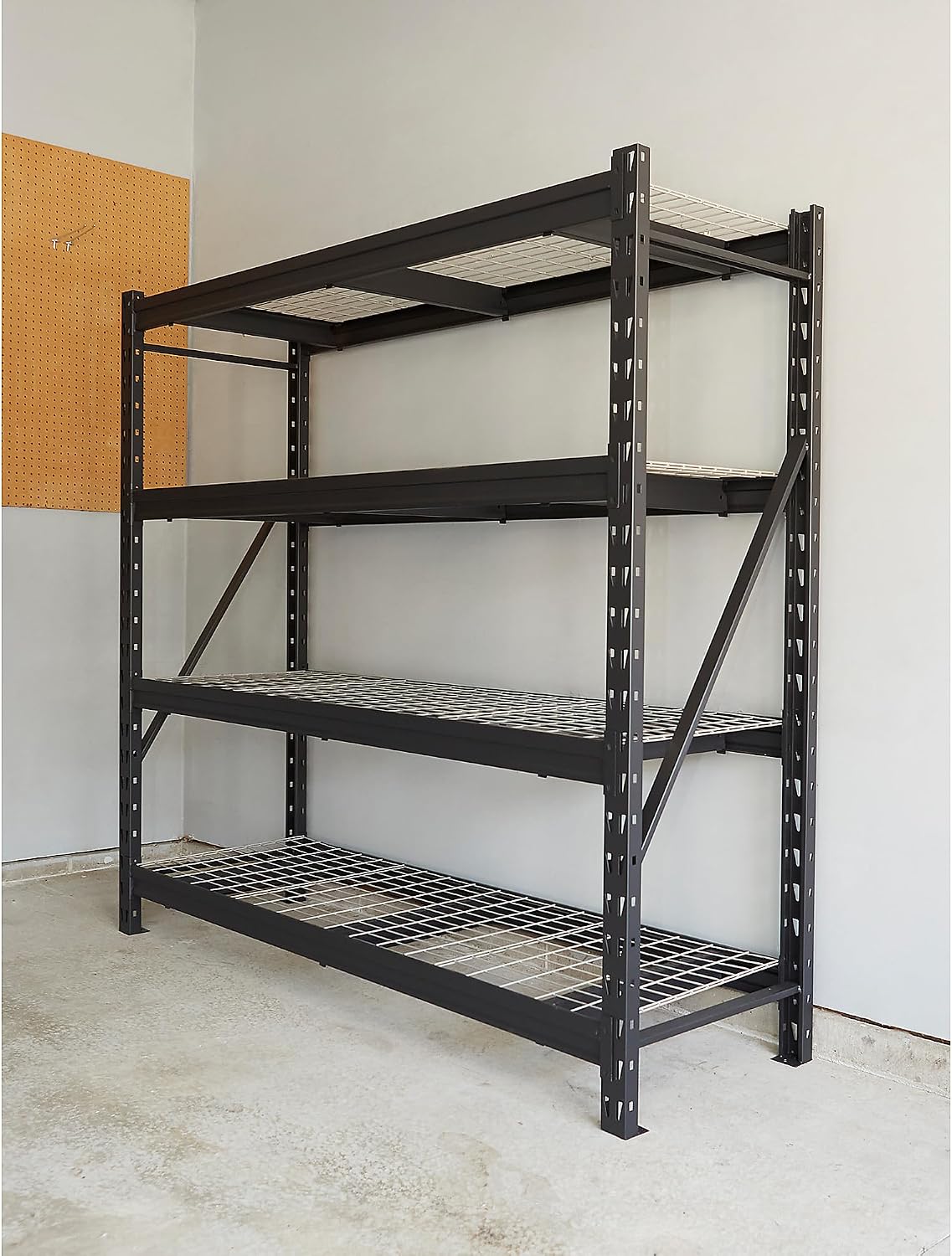 Ironton 4-Tier Industrial Steel Shelving Unit, 8,000-Pound Load Capacity, Garage Storage Rack, 77' W x 24' D x 72' H