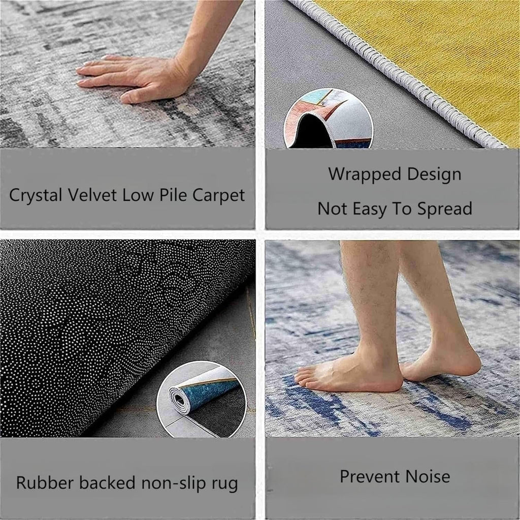Guitar Rug,6x8ft, Electric Guitar Area Rug，Electric Guitar Music Indoor Rugs，Anti-Slip Noise Reduction Machine Washable Music Rug for Music Room Living Room Bedroom Office Home Decor