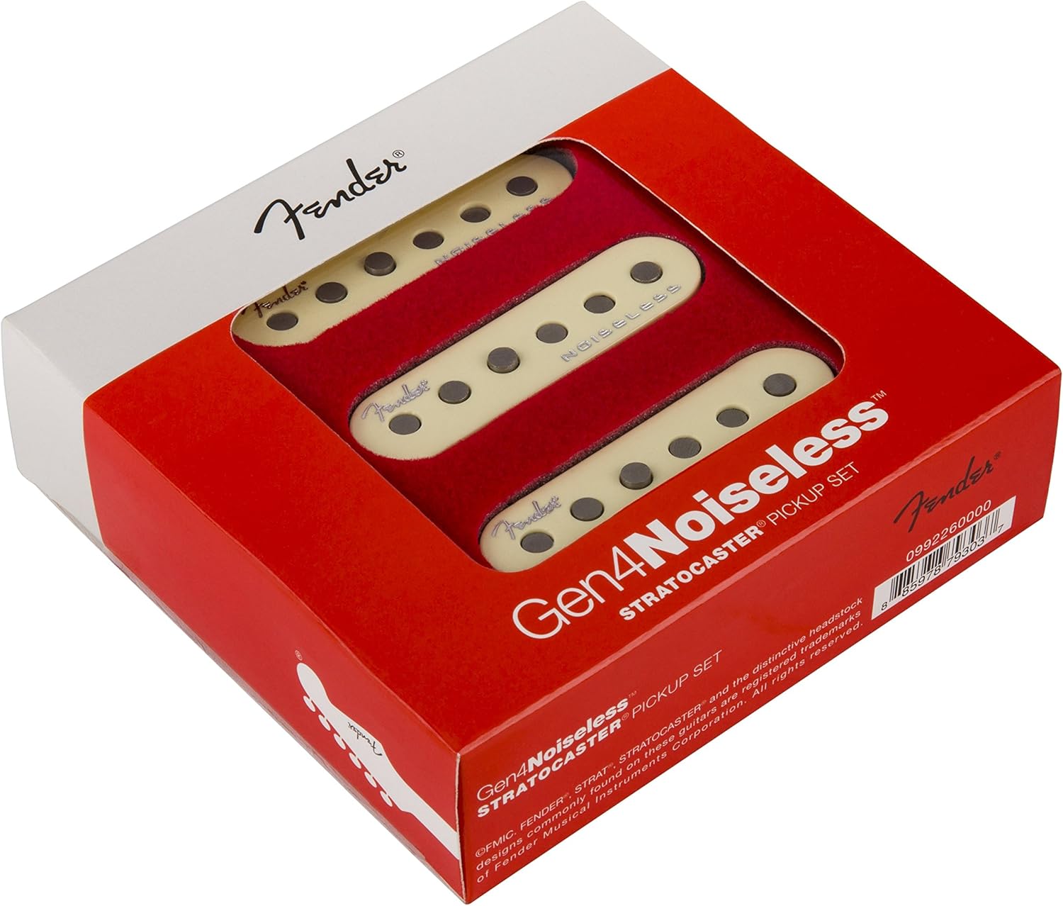 Fender Generation 4 Noiseless Stratocaster Single-Coil Pickups - Set of 3, Vintage White