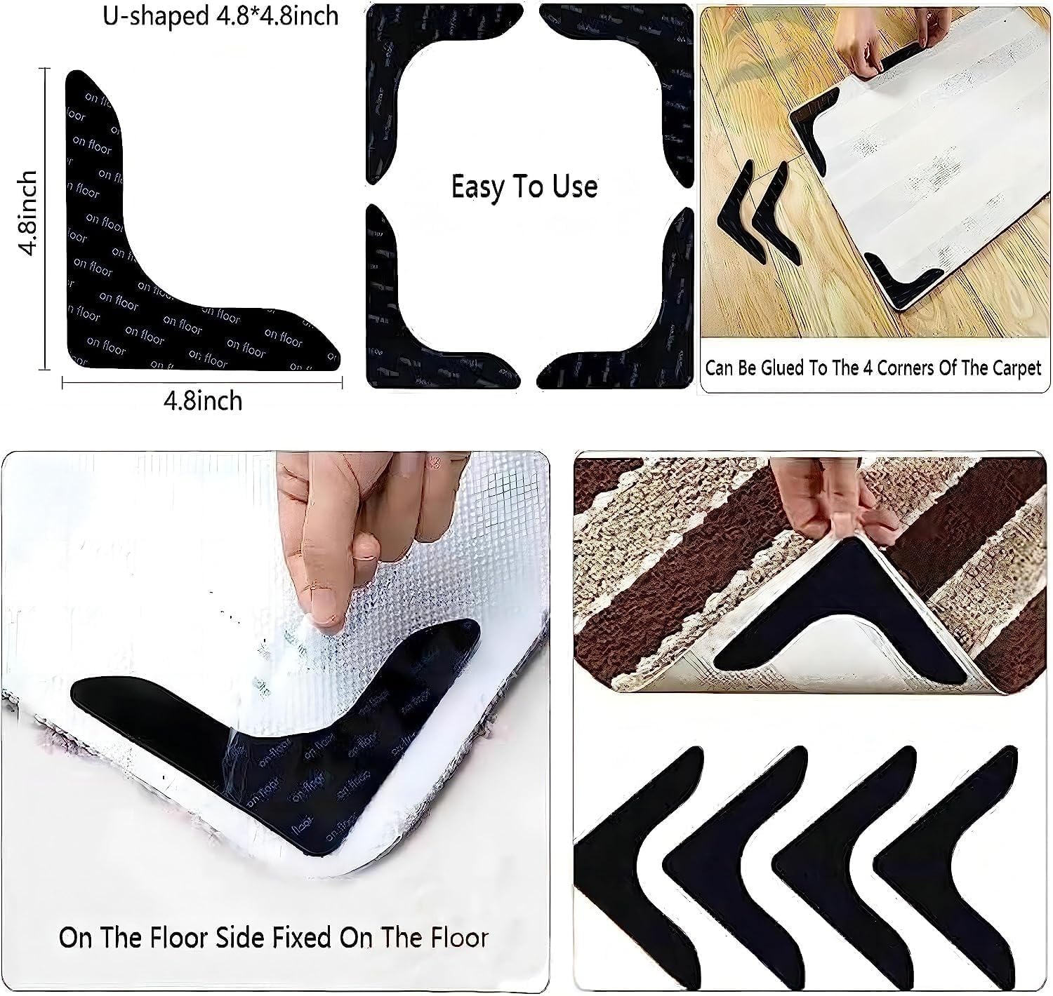 UNREASTO Vintage Guitar Area Rug 6x8ft Music Musical Note Star Letter Print Retro Rug Floor Mat for Children's Room Kids Boy Girl Bedroom Decoration Soft Non-Slip Durable Rug for Living Room