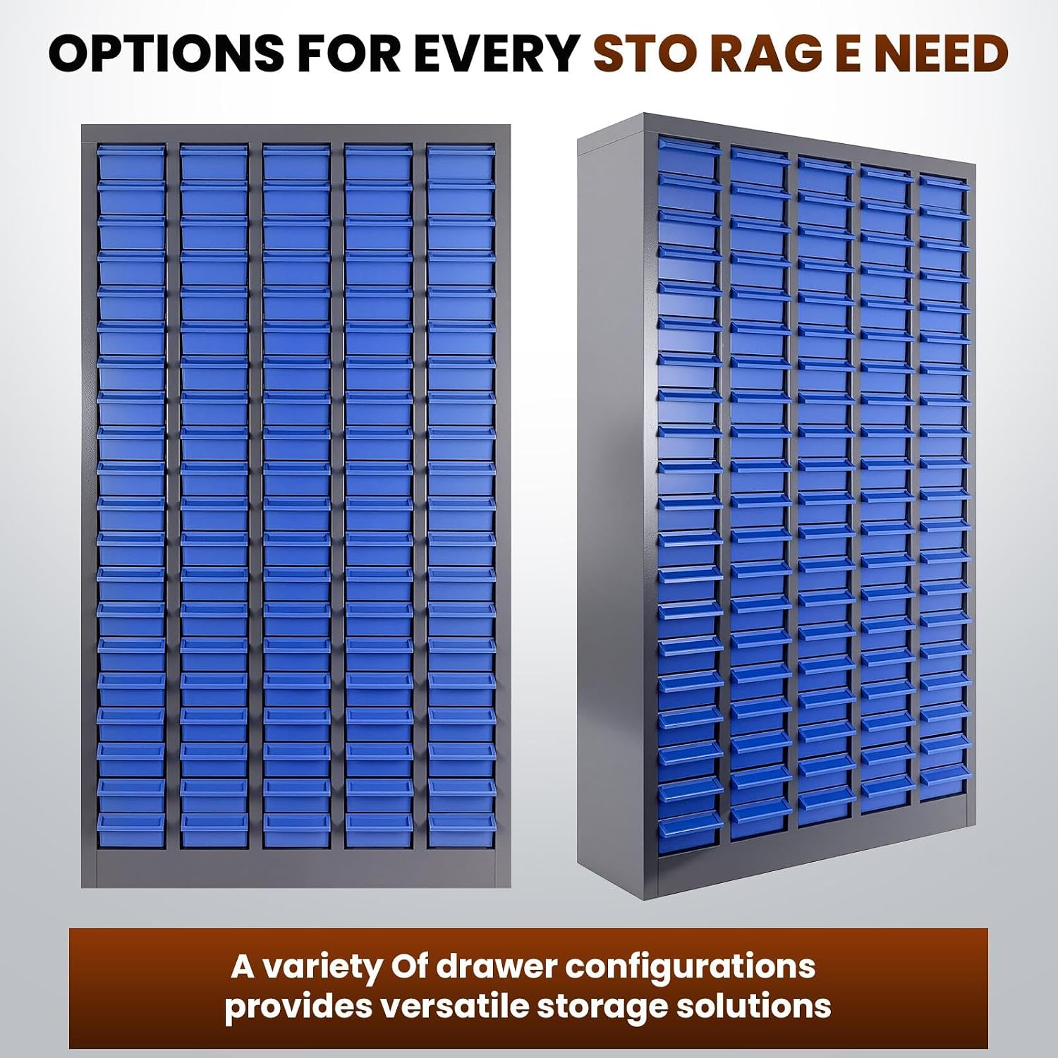 100-Drawer Part Cabinet Bolt and Nut Tool Storage Cabinet,ABS Material Hardware Organizer, Nuts and Bolts Organizer Bolt Bin with Shelfs and Labels, Screw Bolt Bins Organizer for Shop