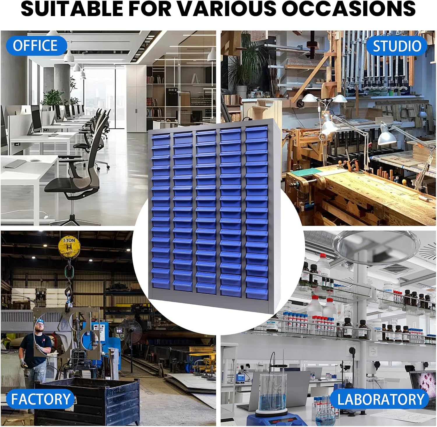 75 Drawer Parts cabinets, Bolt, nut and Tool Parts cabinets, Alloy Steel Parts Cabinet with ABS Labels and Shelves, Suitable for garages, basements, and Small Tool Storage